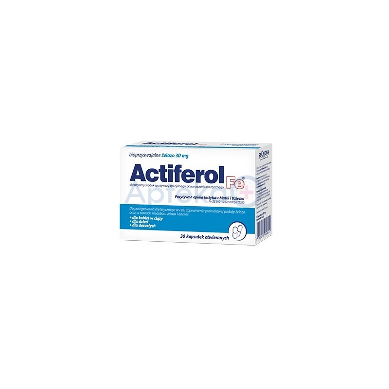 Actiferol Fe bioprzyswajalne żelazo 30 mg 30 kapsułek