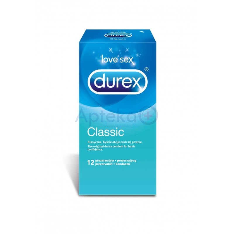 Durex Classic prezerwatywy ze środkiem nawilżającym 12 sztuk