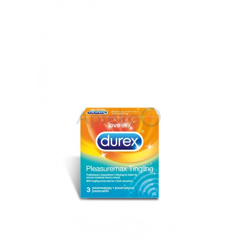 Durex Pleasuremax tingling prezerwatywy prążkowane 3 sztuki
