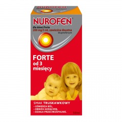 Nurofen Forte 200 mg/5 ml zawiesina doustna smak truskawkowy 50 ml