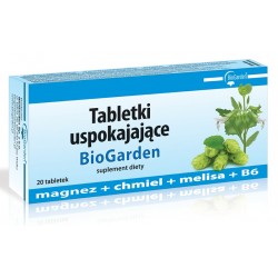 Tabletki uspokajające BioGarden magnez + chmiel + melisa + B6 tabletki 20 tabl.