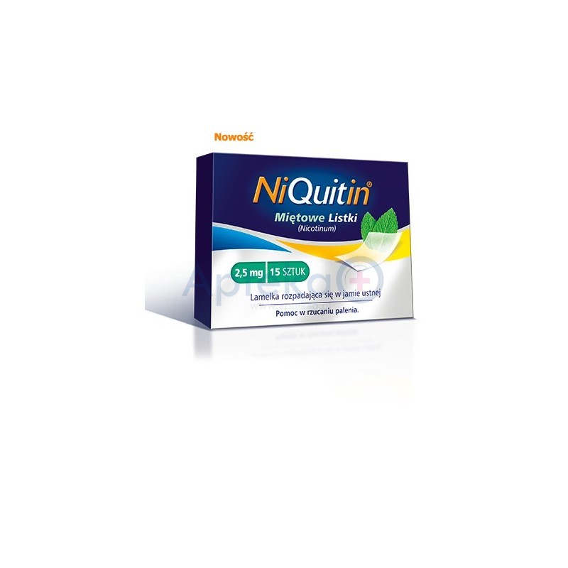 Niquitin 2,5 mg miętowe listki 15 szt.