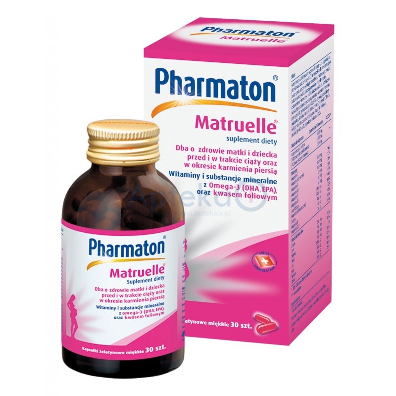 Pharmaton Matruelle kapsułki 30 kaps. + zestaw materiałów dla kobiet w ciąży i karmiących