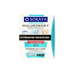 Soraya Hialuronowy Mikrozastrzyk Regenerujący krem z transdermalnym kwasem hialuronowym na dzień i na noc 40+ 50 ml