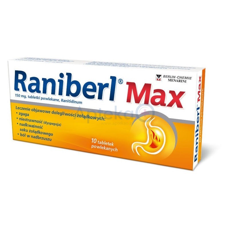 Raniberl Max 150 mg tabletki powlekane 10 tabl.