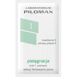 Pilomax pielęgnacja krok 1.  szampon włosy farbowane jasne 7 ml