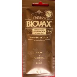 Biovax Intensywnie Regenerująca Maseczka Naturalne oleje do włosów  20 ml  1 sasz.