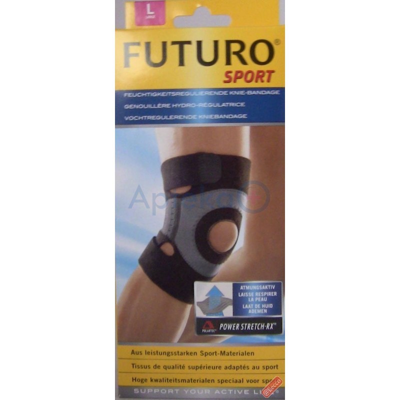 Futuro Sport Stabilizator kolana ze wzmocnieniem rzepki rozmiar L kolor czarny 1op.
