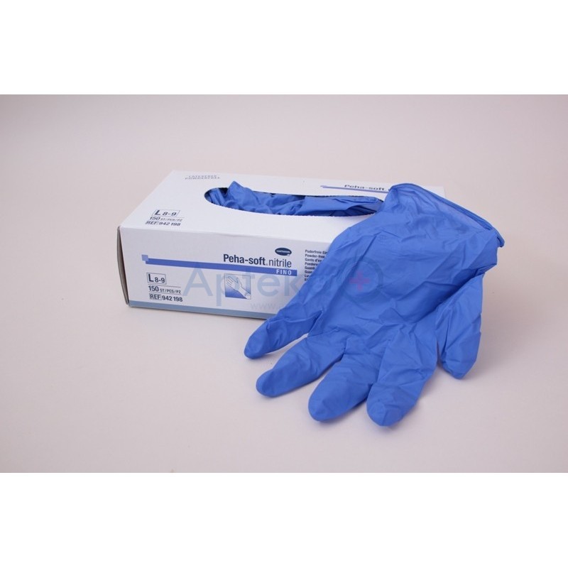 Hartmann Peha-soft nitrile fino L diagnostyczne rękawice bezpudrowe i bezlateksowe 150 szt.
