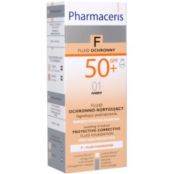 Pharmaceris F Fluid ochronny SPF 50+ odcień 01 Ivory 30ml