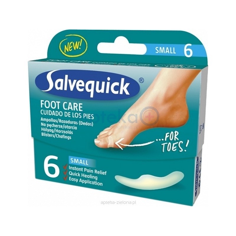 Salvequick FOOT CARE small  plastry na pęcherze i otarcia małe 6 sztuk