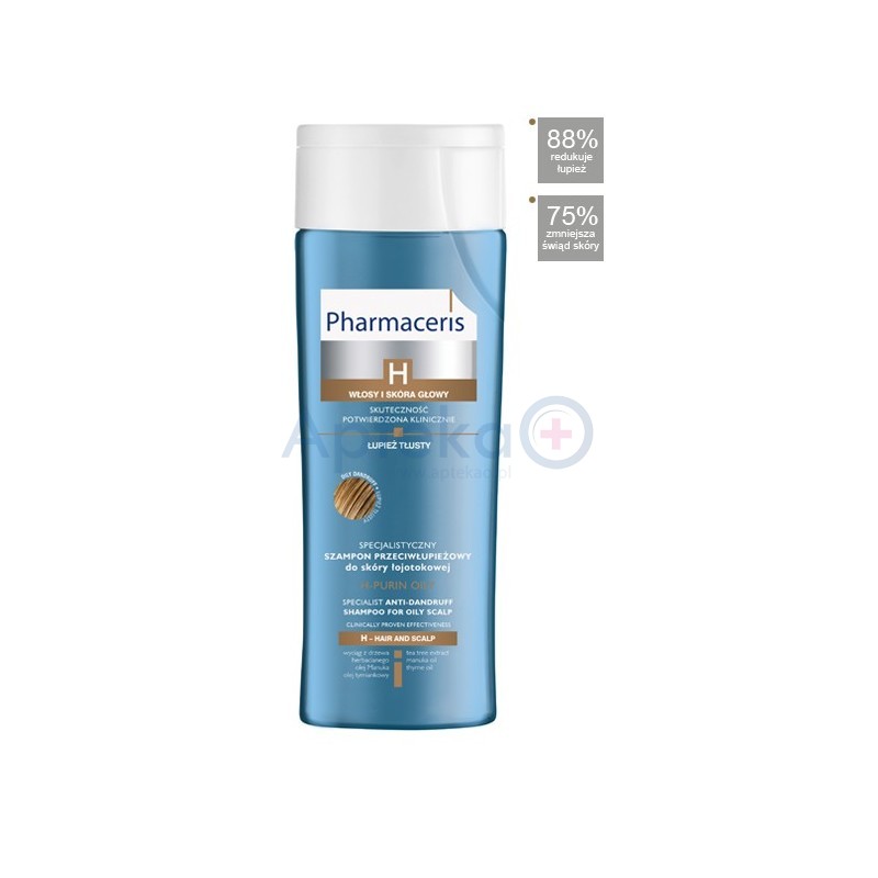 Pharmaceris H-PURIN OILY specjalistyczny szampon przeciwłupieżowy do skóry łojotokowej (łupież tłusty) 250 ml