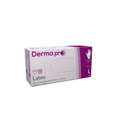 Rękawice diagnostyczne i ochronne Derma Pro Latex L 8-9 ( PASO ) lateksowe pudrowane x 100 szt.