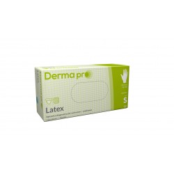 Rękawice diagnostyczne i ochronne Derma Pro Latex S 6-7 ( PASO ) lateksowe pudrowe x 100 szt.