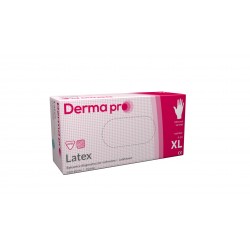 Rękawice diagnostyczne i ochronne Derma Pro Latex XL 9-10 ( PASO ) lateksowe pudrowe x 100 szt.
