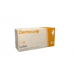 Rękawice diagnostyczne i ochronne Derma Pro Latex XS 5-6 ( PASO ) lateksowe pudrowe x 100 szt.