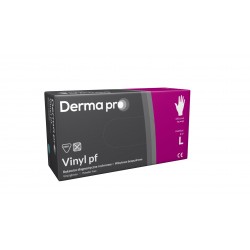 Rękawice diagnostyczne i ochronne Derma Pro Vinyl pf L 8-9 ( PASO ) winylowe bezpudrowe x 100 szt.