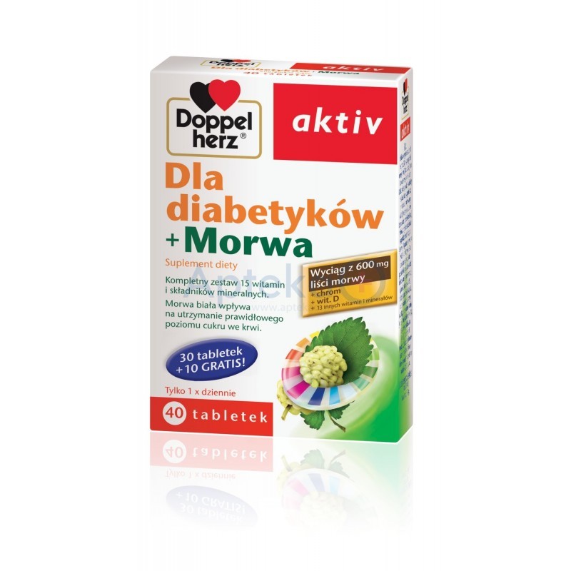 Doppelherz Aktiv Dla diabetyków + Morwa tabletki 30+10 tabl.