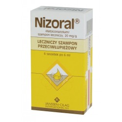 Nizoral szampon leczniczy przeciwłupieżowy saszetki 6 ml