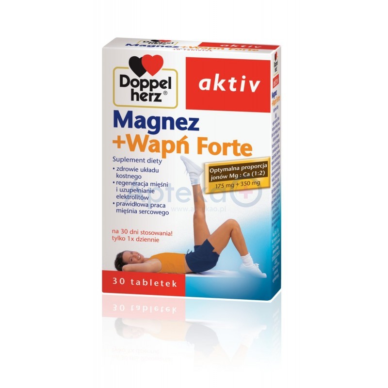 Doppelherz Aktiv Magnez + Wapń Forte tabletki 30 tabl.