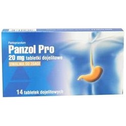 Panzol Pro 20 mg tabletki dojelitowe 14 tabl.  