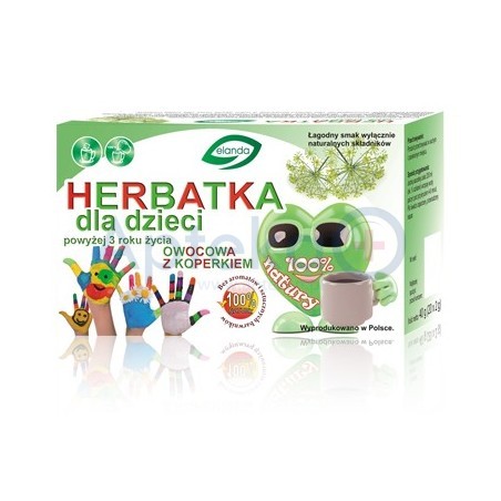 Herbatka dla dzieci powyżej 3 roku życia owocowa z koperkiem  20 x 2 g