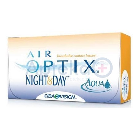 Air Optix Night & Day Aqua soczewki 30 dniowe BC8.4 dioptrie ujemne (-) 6szt.