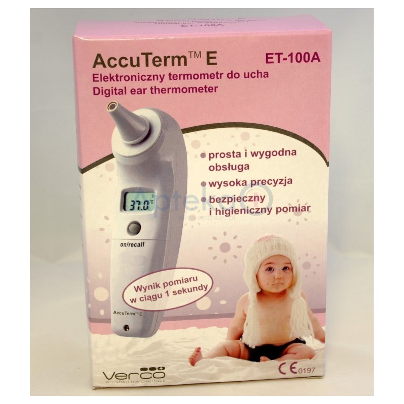 Termometr elektroniczny do ucha AccuTerm E ET-100A 1 szt