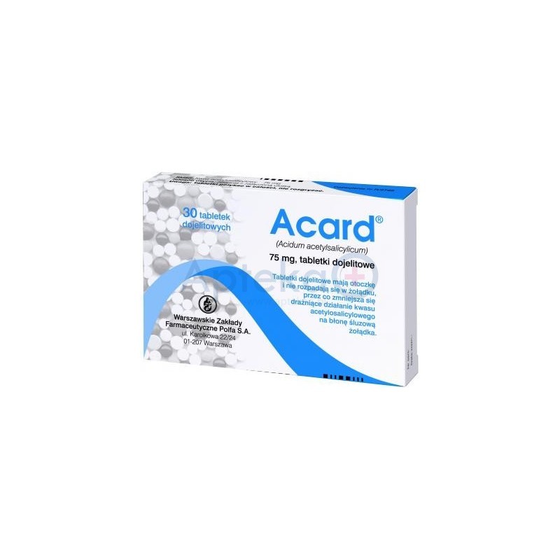 Acard 75 mg tabletki dojelitowe 30 tabl.