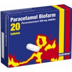 Paracetamol Biofarm 500 mg tabletki 20 tabl.