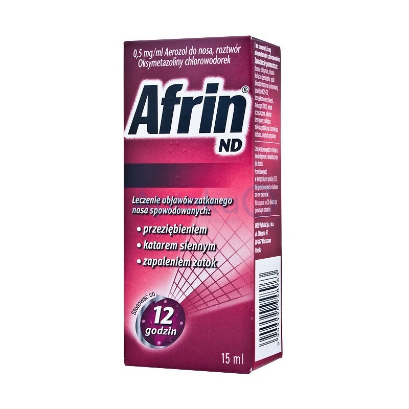 Afrin ND 0,5 mg / ml aerozol do nosa 15 ml