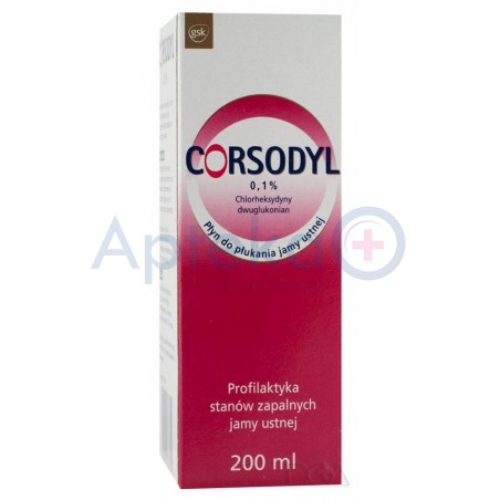 Corsodyl 0,1 % płyn do płukania 200 ml