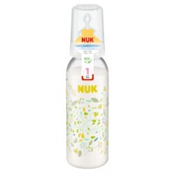 Nuk Classic Butelka 240 ml z silikonowym smoczkiem rozmiar 1 M (do mleka) 1 op.
