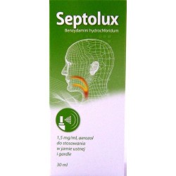 Septolux aerozol do stosowania w jamie ustnej i gardle 30 ml