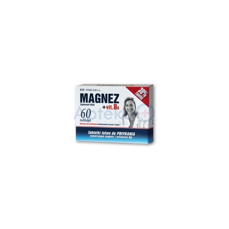 Magnez + Vit. B6 Polski Lek 60 tabletek
