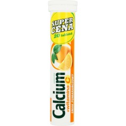 Calcium + wit. C o smaku pomarańczowym tabletki musujące 20 szt
