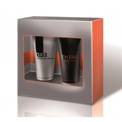 DX2 szampon dla mężczyzn przeciw siwieniu ciemnych włosów 150ml + Energy żel pod prysznic dla mężczyzn 150ml