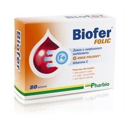 Biofer Folic tabletki 80 tabl.