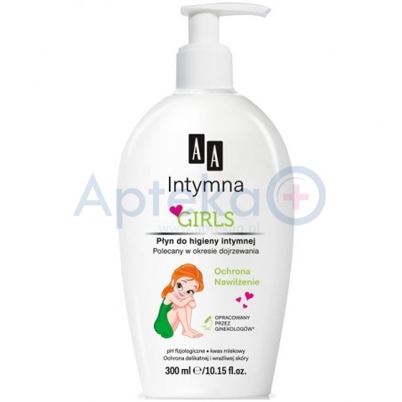 AA Intymna Girls 9+ płyn do higieny intymnej z dozownikiem 300 ml 