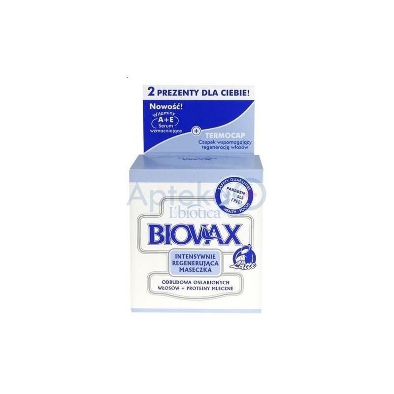Biovax Intensywnie Regenerująca Maseczka do włosów osłabionych + proteiny mleczne 250 ml