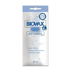 Biovax Intensywnie Regenerująca Maseczka do włosów osłabionych + proteiny mleczne 20 ml 1 sasz.