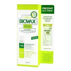 Biovax Intensywnie Regenerująca Odżywka dwufazowa bez spłukiwania  do włosów przetłuszczających się 150 ml 