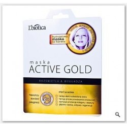 L'biotica Maska Hydrożelowa Active Gold Rozświetla i wygładza 25g