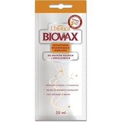 Biovax Intensywnie Regenerująca Maseczka do włosów suchych i zniszczonych  20 ml 1 sasz.