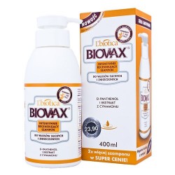 Biovax Intensywnie Regenerująca Szampon do włosów suchych i zniszczonych 400 ml 