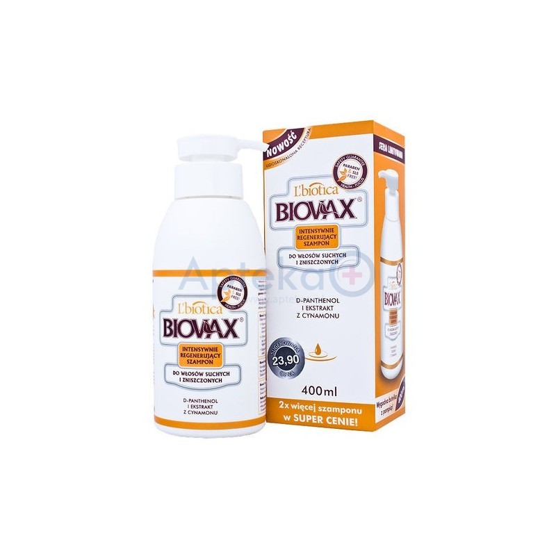 Biovax Intensywnie Regenerująca Szampon do włosów suchych i zniszczonych 400 ml 
