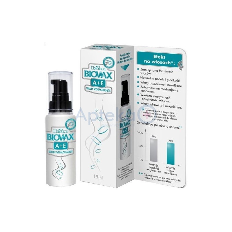 Biovax A + E Serum wzmacniające do włosów 15 ml