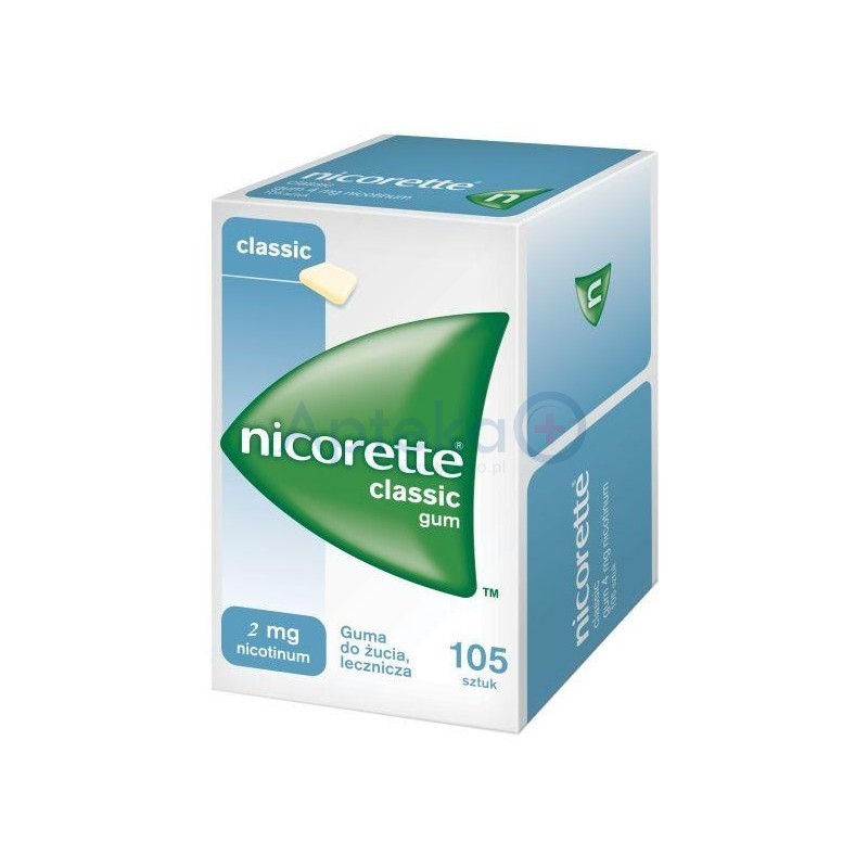 Nicorette classic guma do żucia 2 mg 105 sztuk