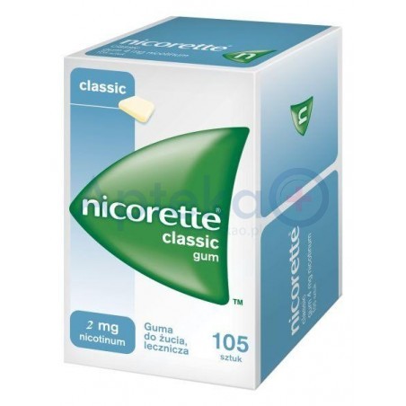 Nicorette classic guma do żucia 2 mg 105 sztuk