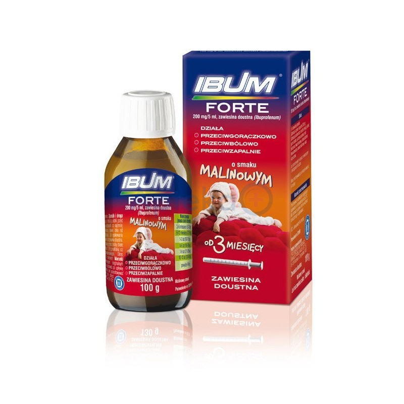 Ibum Forte 200 mg/5 ml zawiesina doustna 100g smak malinowy